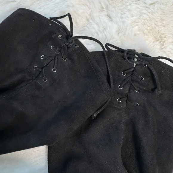 VINCE CAMUTO Thigh High Suede Block Hill Boots - Picture 6 of 8